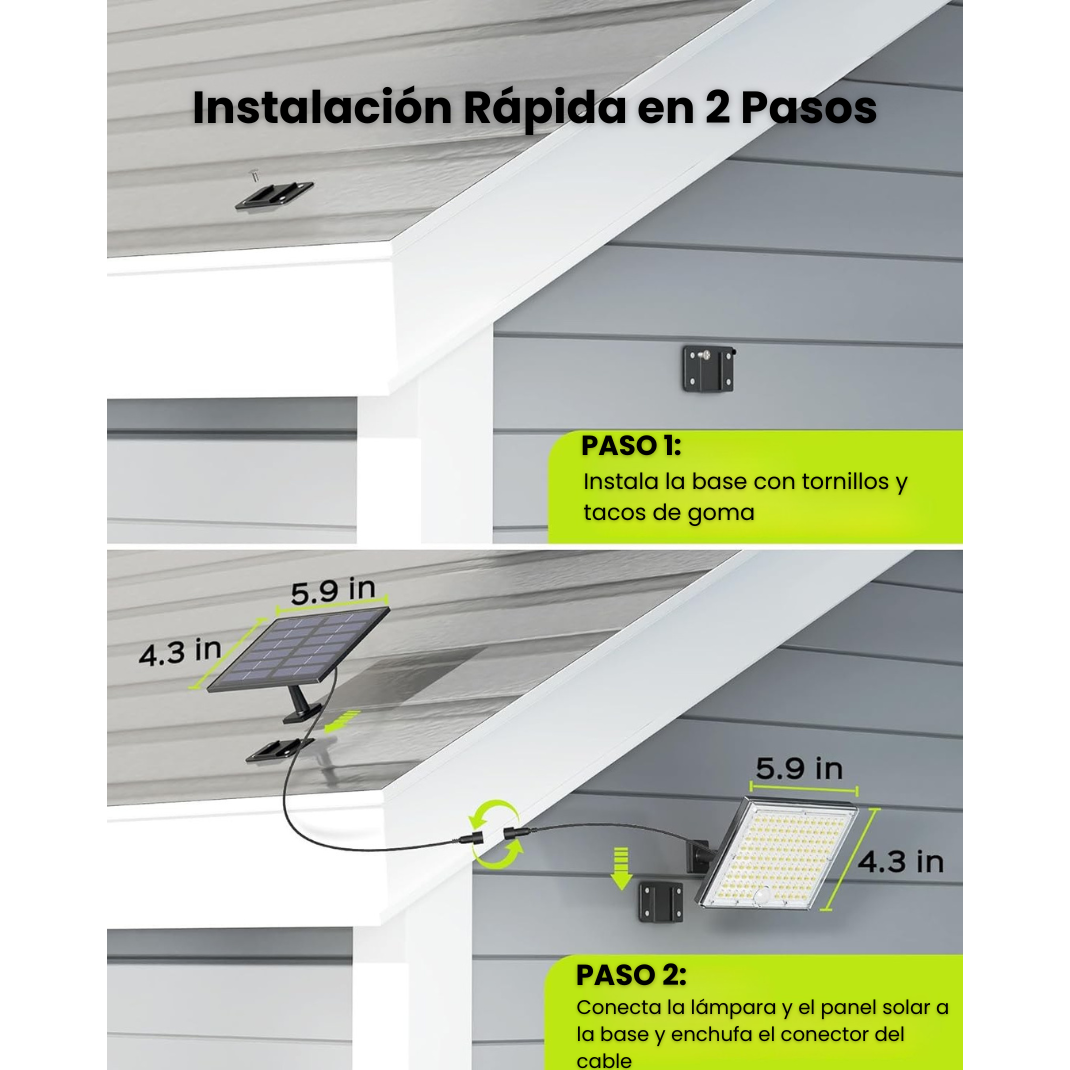 Lámpara Solar para Exteriores con Sensor de Movimiento