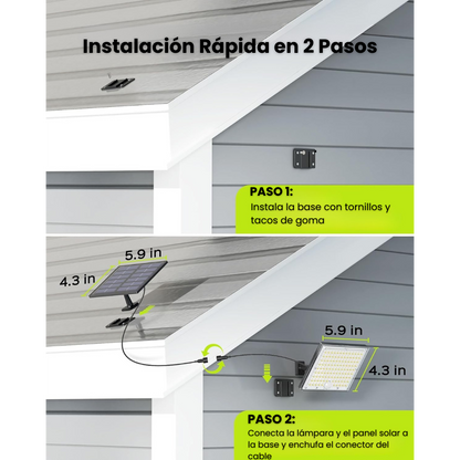 Lámpara Solar para Exteriores con Sensor de Movimiento