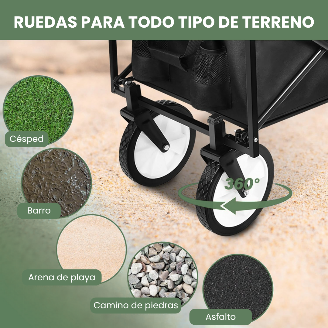 Carro de mano plegable 120 Kg de carga ¡OFERTA!