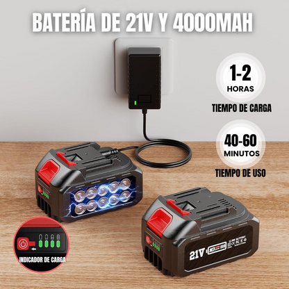 Motosierra a Batería con Depósito de Aceite