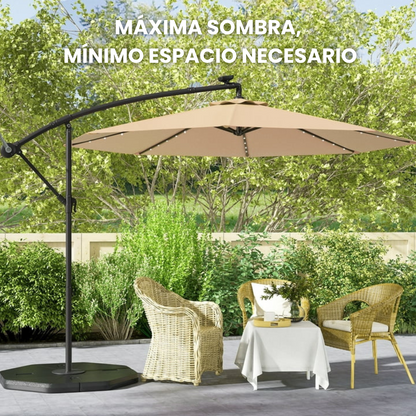 Sombrilla XL con luz de ambiente solar