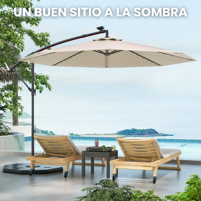 Sombrilla XL con luz de ambiente solar