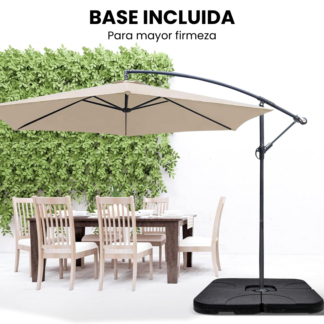 Sombrilla XL con luz de ambiente solar