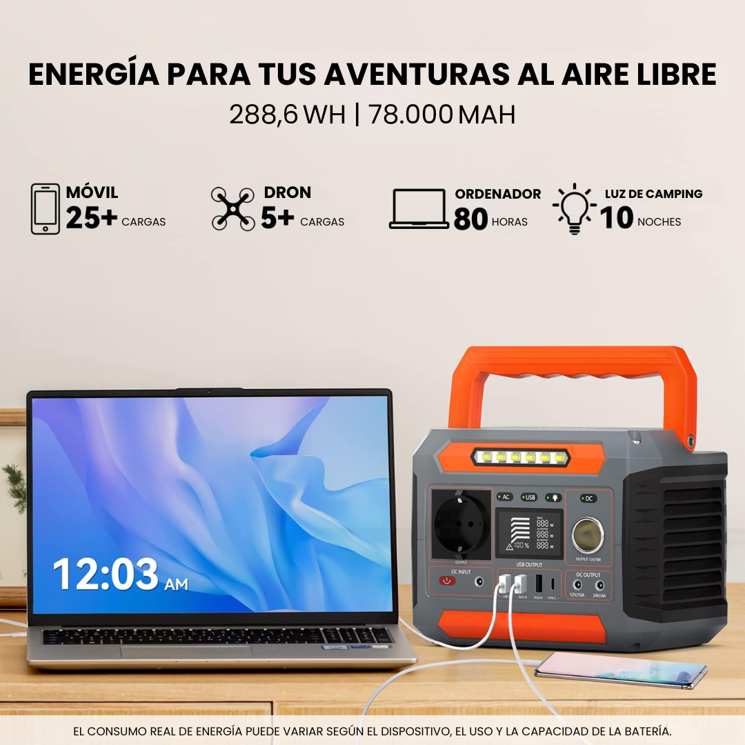 Estación de Energía Portátil P66 | 260 W 288 Wh