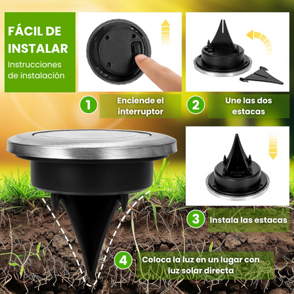 Foco de Jardín de Luz Indirecta (10 unidades)