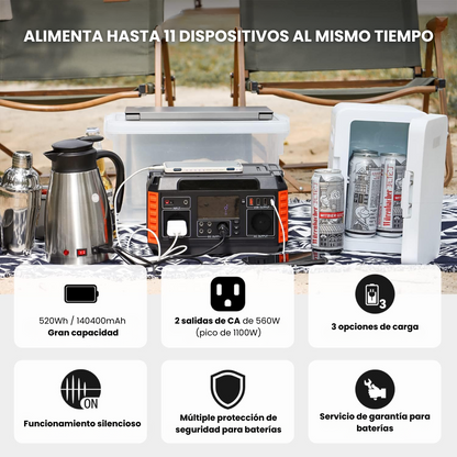 Estación de Energía Portátil P60 | 560 W, 520 Wh