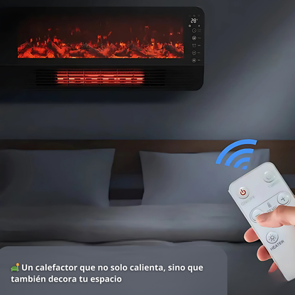 Calefactor Cerámico 2.000w Efecto Chimenea con Mando