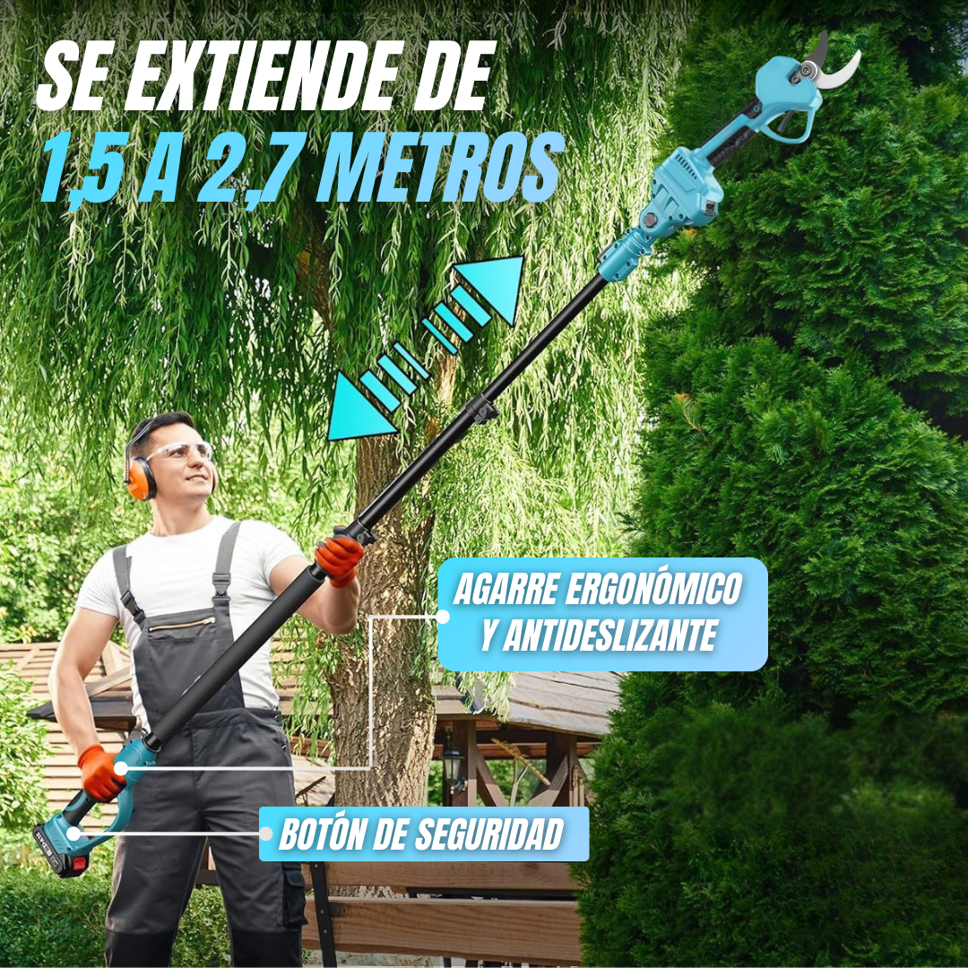 Pértiga extensible para poda en altura