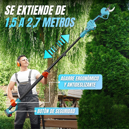 Pértiga extensible para poda en altura